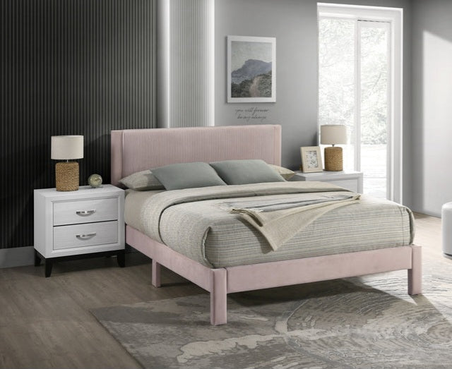 Lucia Pink Twin Platform Bed 5097