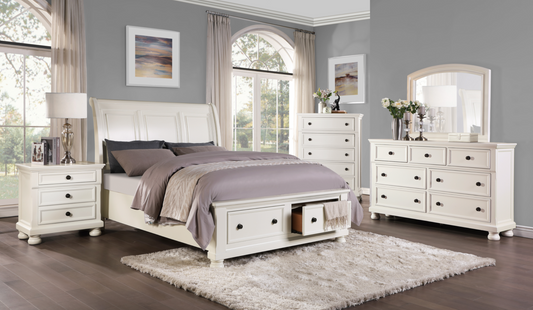 Laurelin White Storage Platform  Bedroom Set 1714