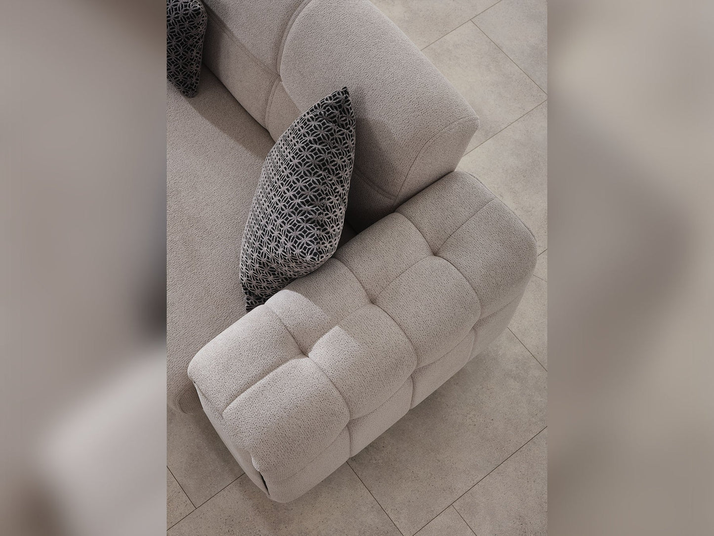 Nero 3-pieces (Sofa & Loveseat & Chair) Livingroom Set Light Grey