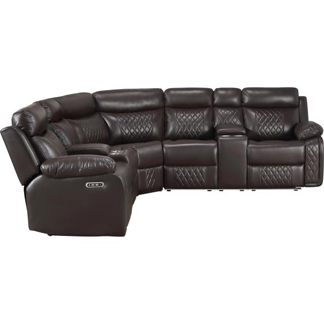 Cipher Brown POWER/LED/BLUETOOTH SPEAKERS/SUBWOOFER Sectional 8315
