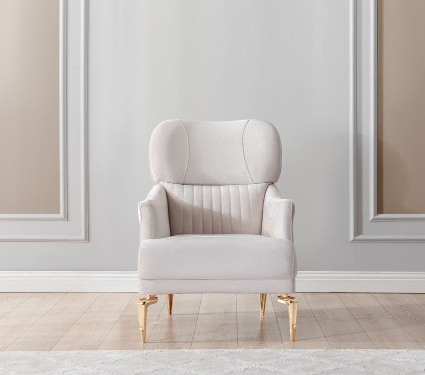 Angela Ivory Velvet Chair