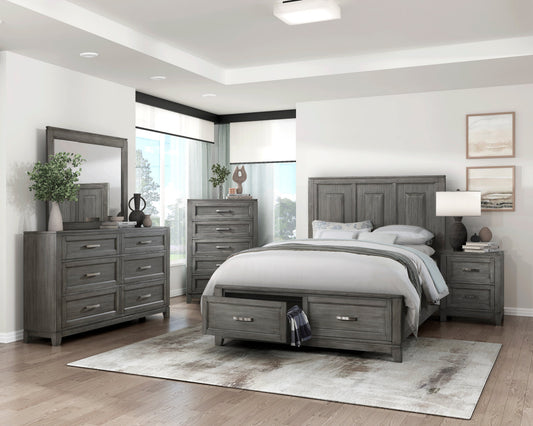 Garretson Grey Finish Platform Bedroom Set 1450