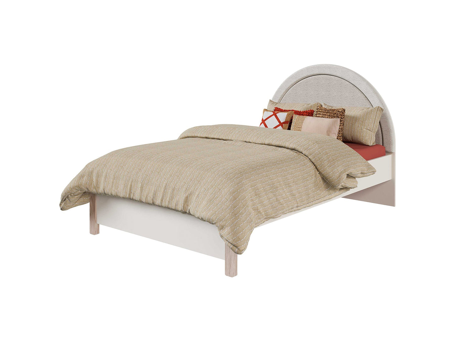 Bohemsoft Kids Room Set (Twin Bed &  Study Desk &  Nightstand)