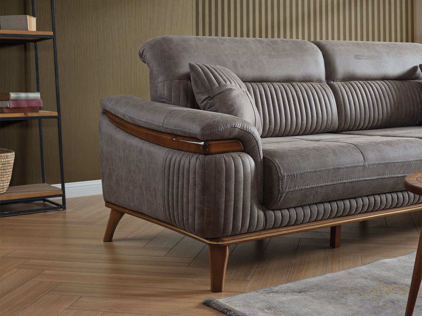 Beta 3-pieces (Sofa & Loveseat & Chair) Livingroom Set Fume