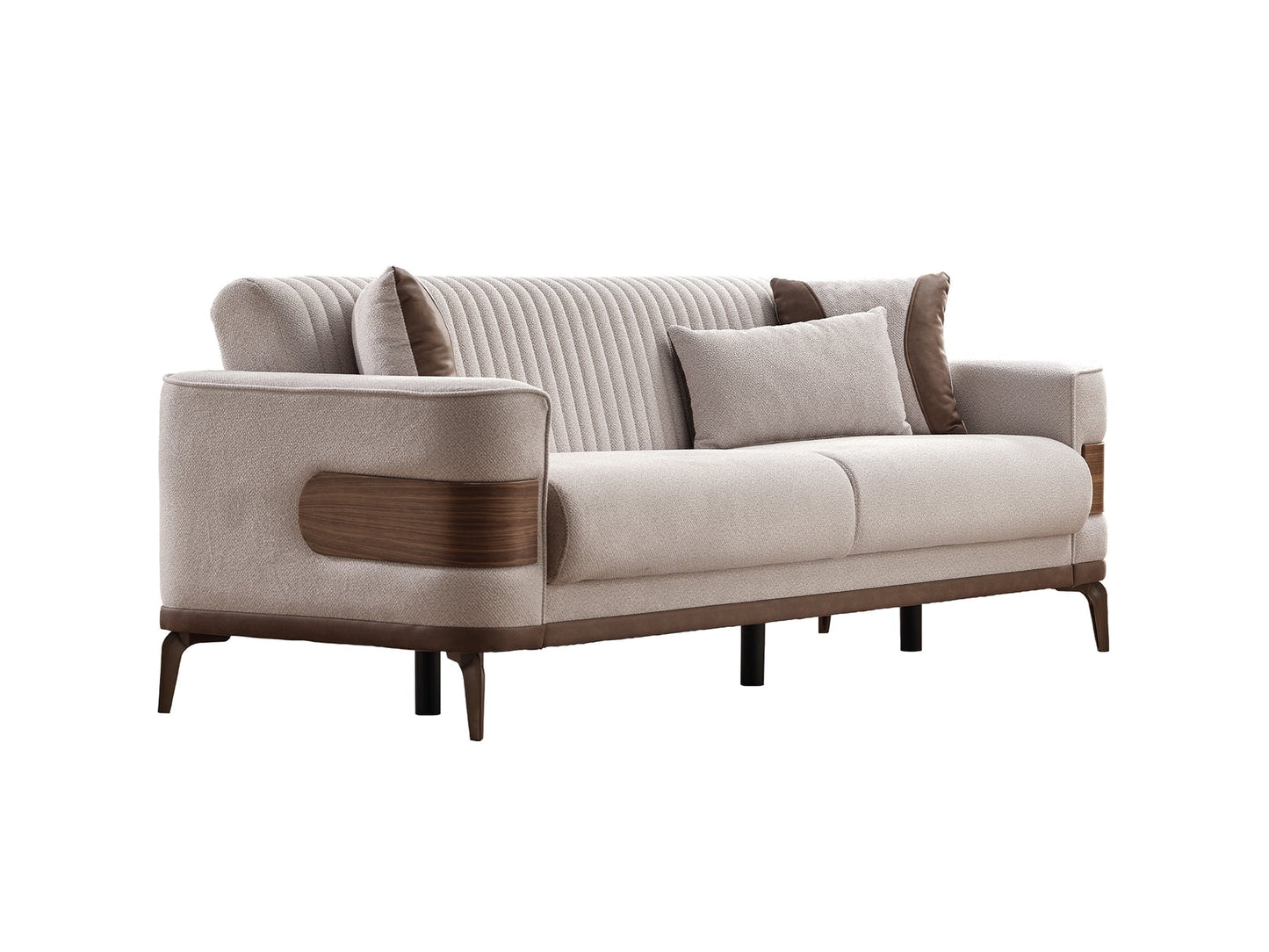 New Mood 3-pieces (Sofa & Loveseat & Chair) Livingroom Set Cream