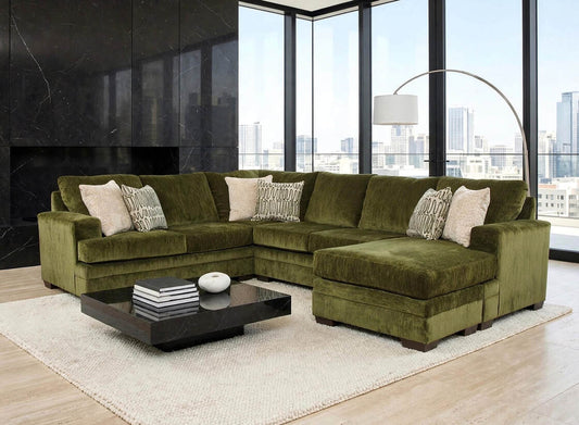 2760-10 Pine Olive Reversible Sectional