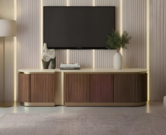 Valente Walnut 79" TV Console