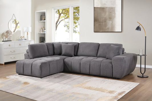 Uptown Grey Fabric Sectional