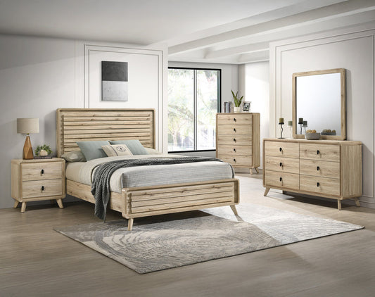 Dawson Light Wood Panel Bedroom Set B9240
