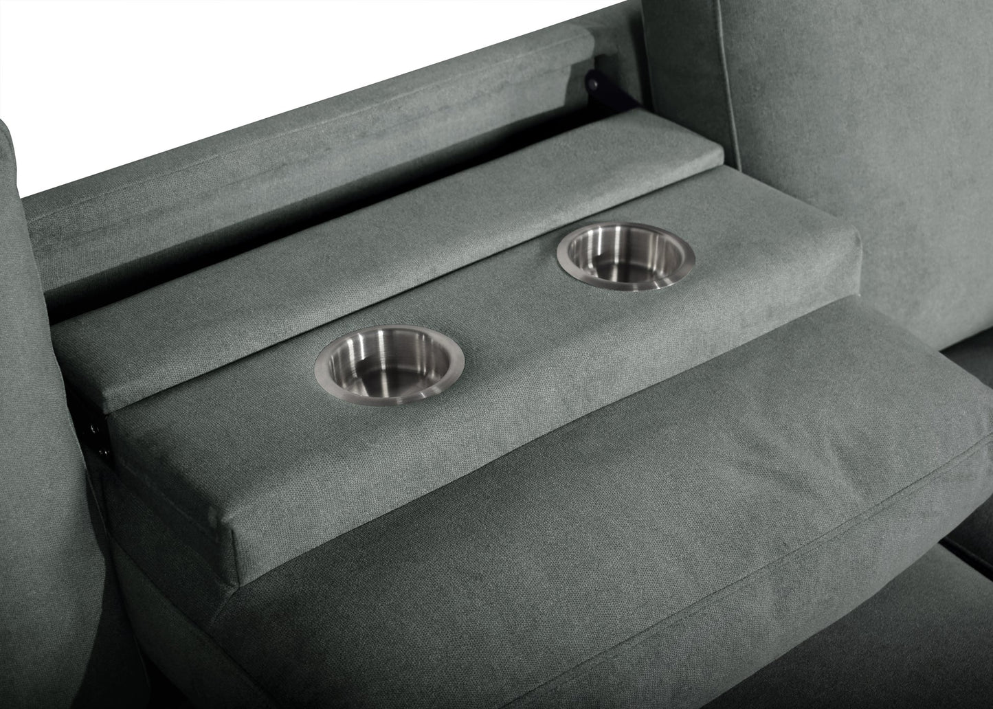 Bexley Grey Fabric Pull-Out Bed Living Room Set S3690