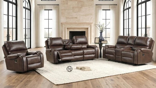 Titan Espresso OVERSIZED 3pc Reclining Set