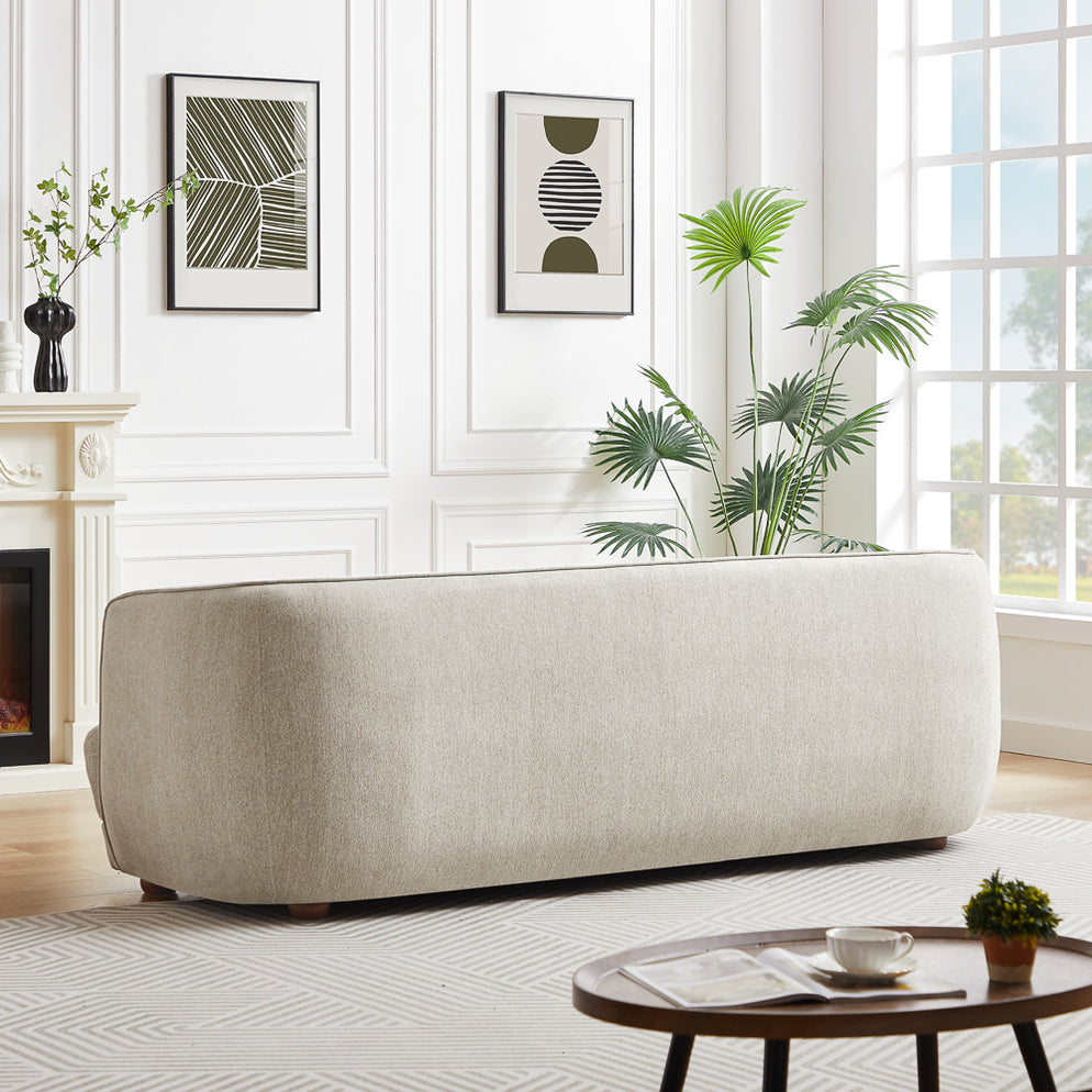 Stanmer Cream Luxury Fabric Linen Couch