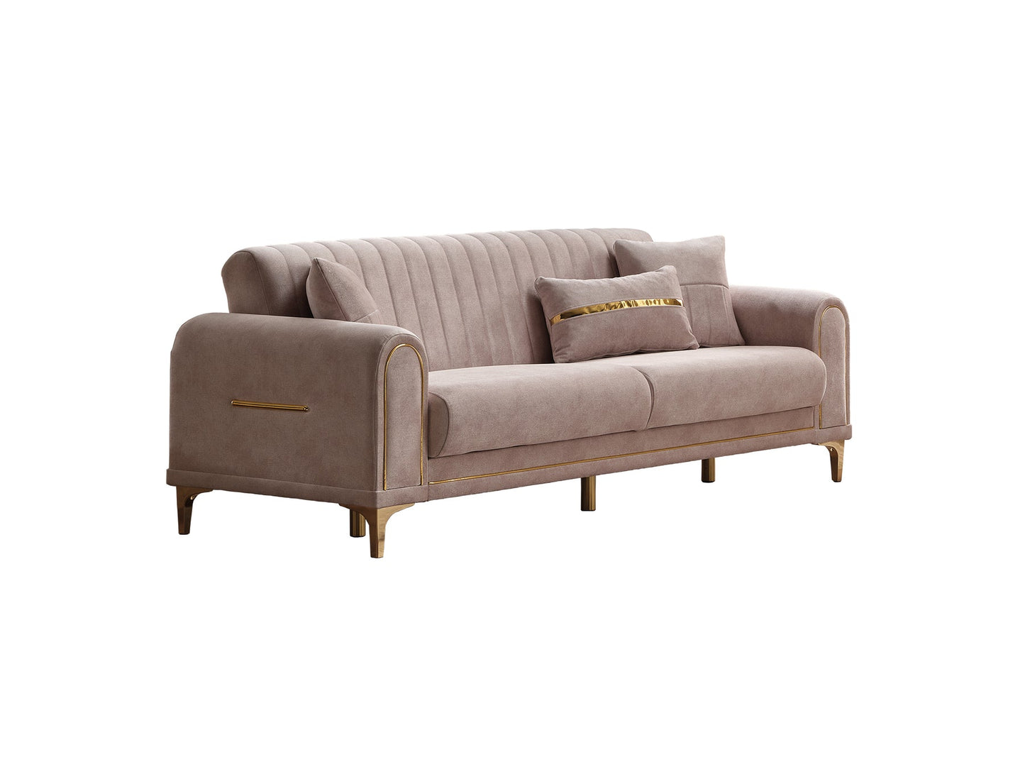 Orion 3-pieces (Sofa & Loveseat & Chair) Livingroom Set Cream