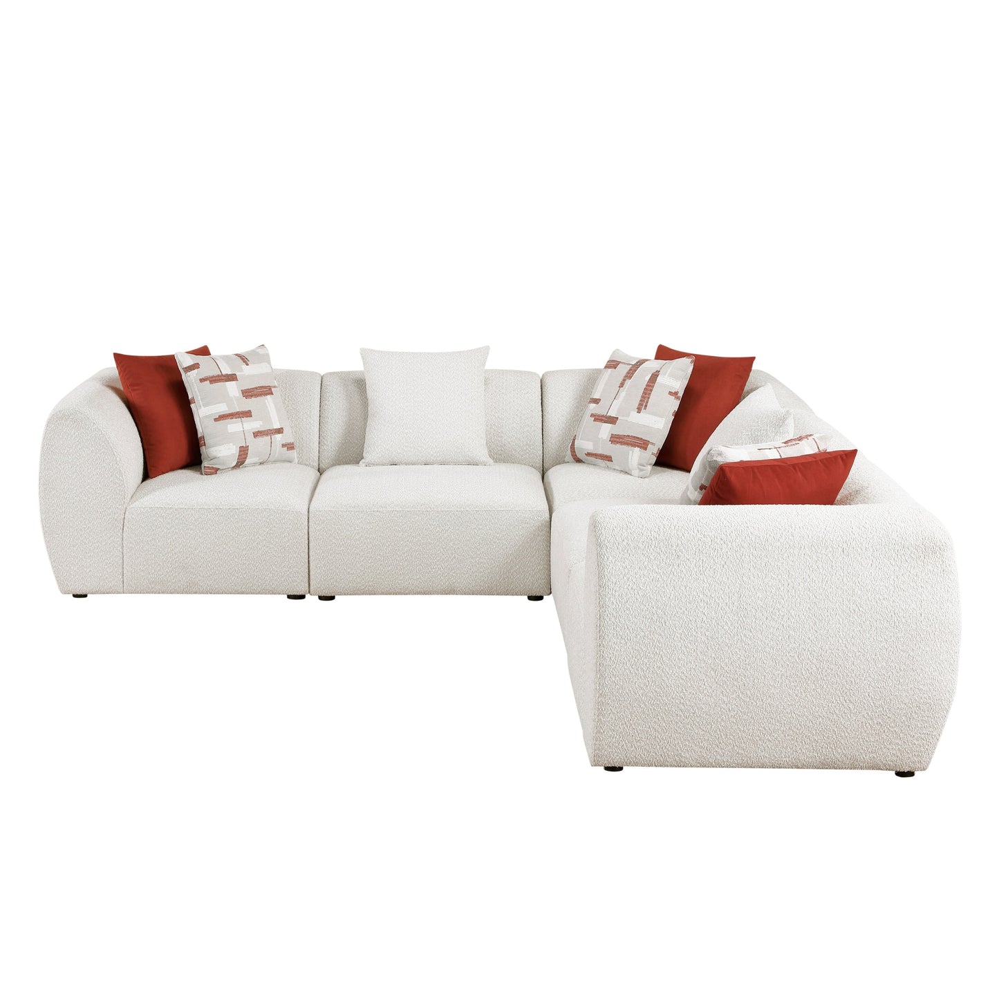 Franz Beige Chenille 5pc Modular Sectional 9969
