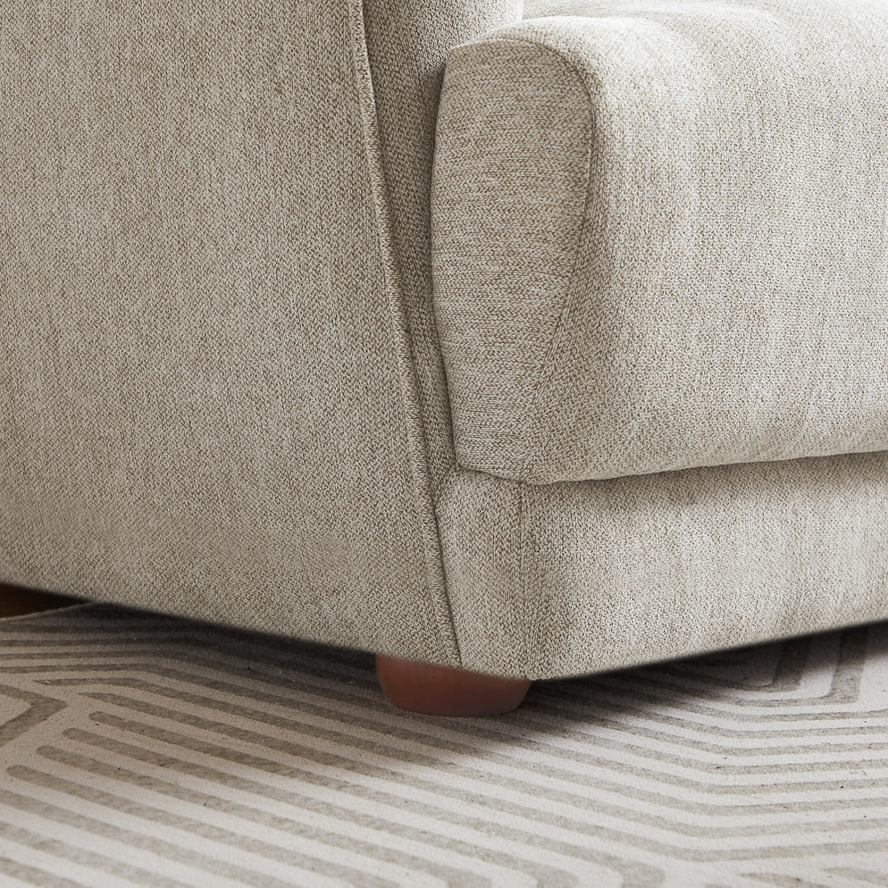 Stanmer Cream Luxury Fabric Linen Couch