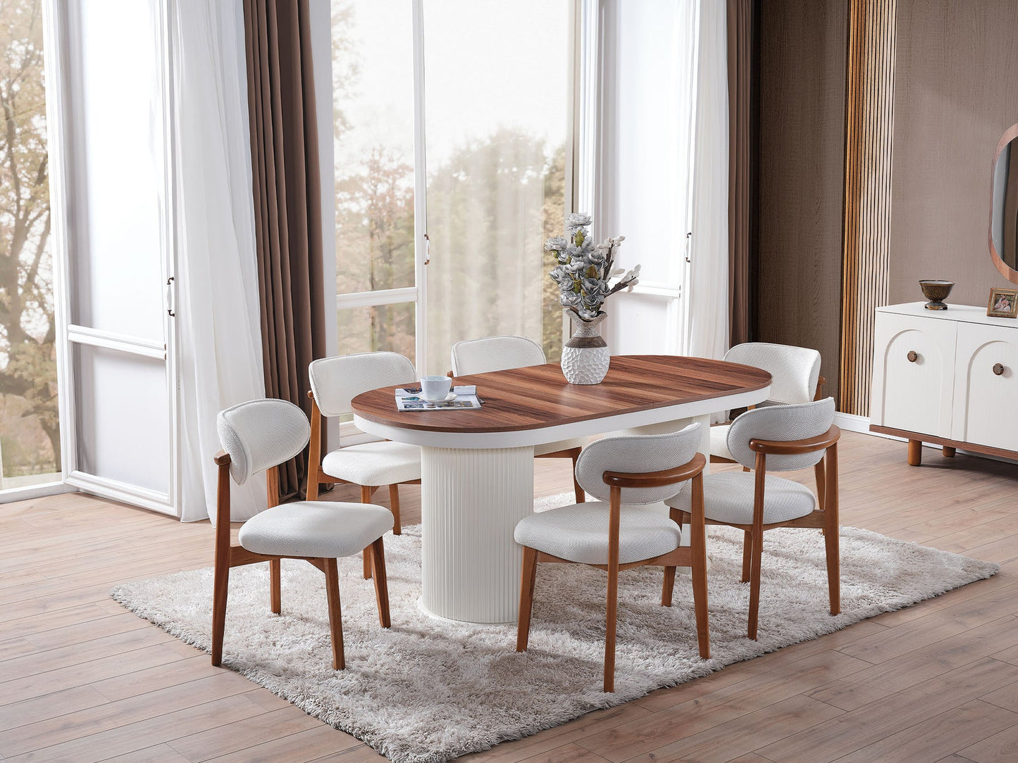 Bahama Diningroom (71"Dining Table & 6 Dining Chair)