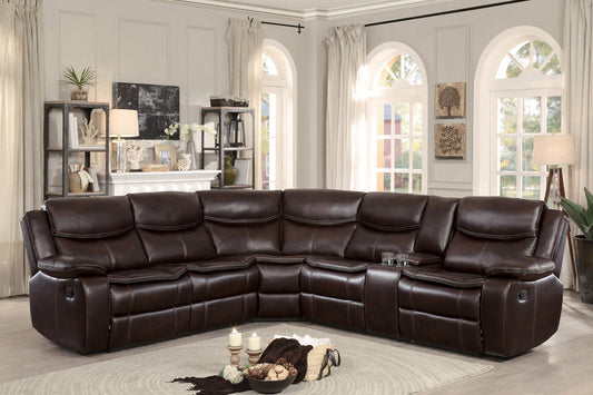 Bastrop Brown Reclining Sectional 8230