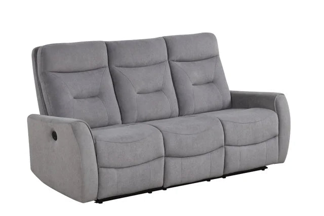 Nina Gray Fabric 3pc POWER Reclining Set