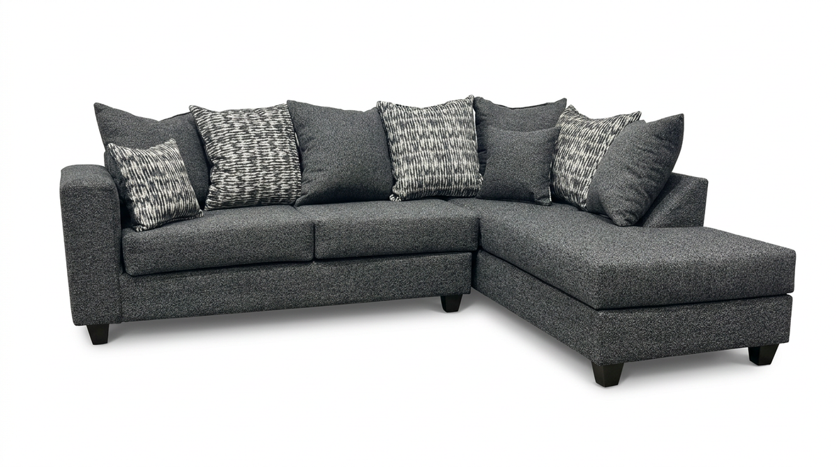 Kora Carbon Fabric Sectional S325