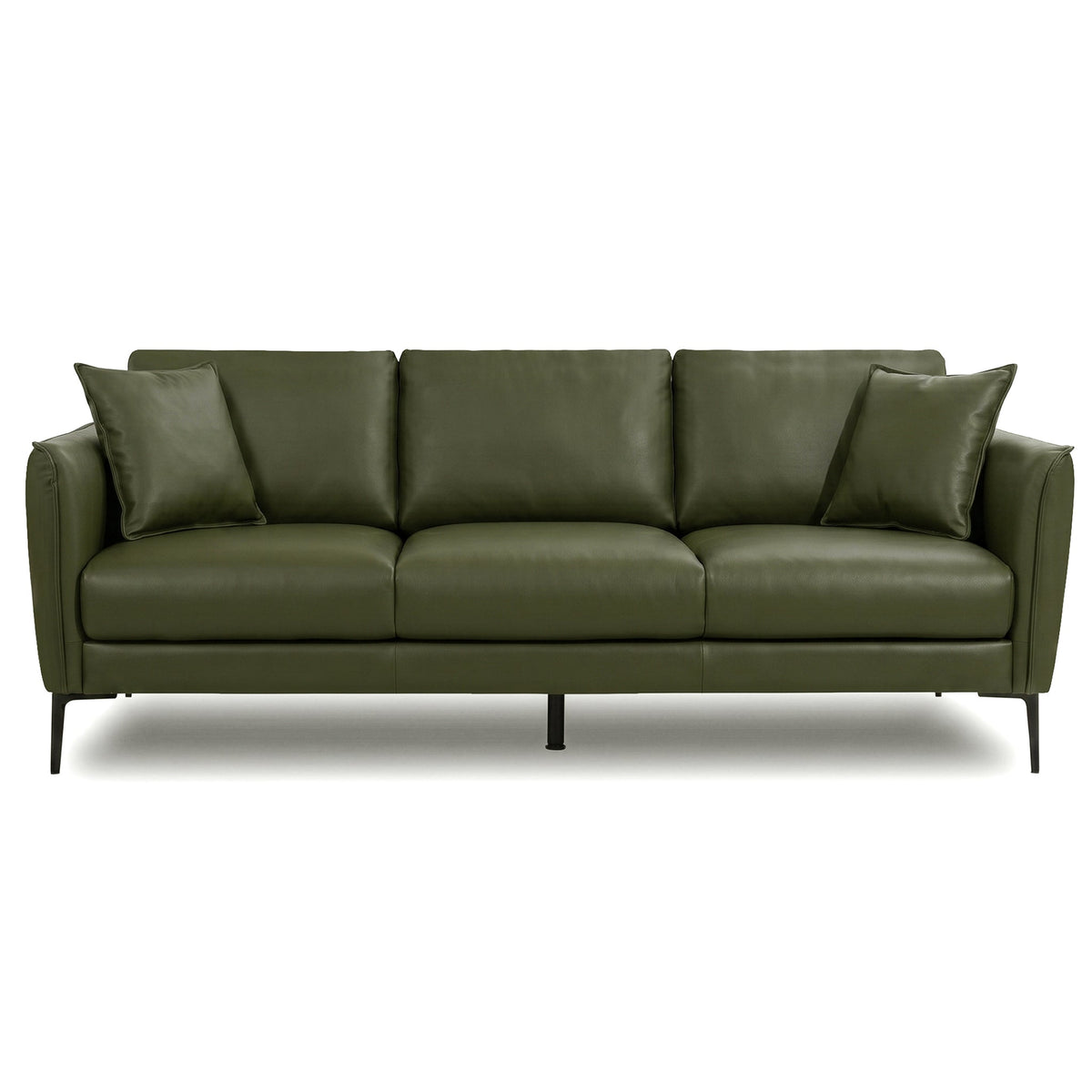 Cooperstown Green TOP GRAIN LEATHER Sofa