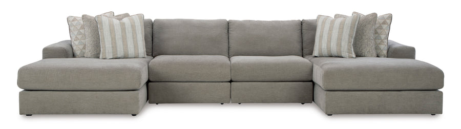 Avaliyah Ash 4pc Double Chaise Sectional 58103