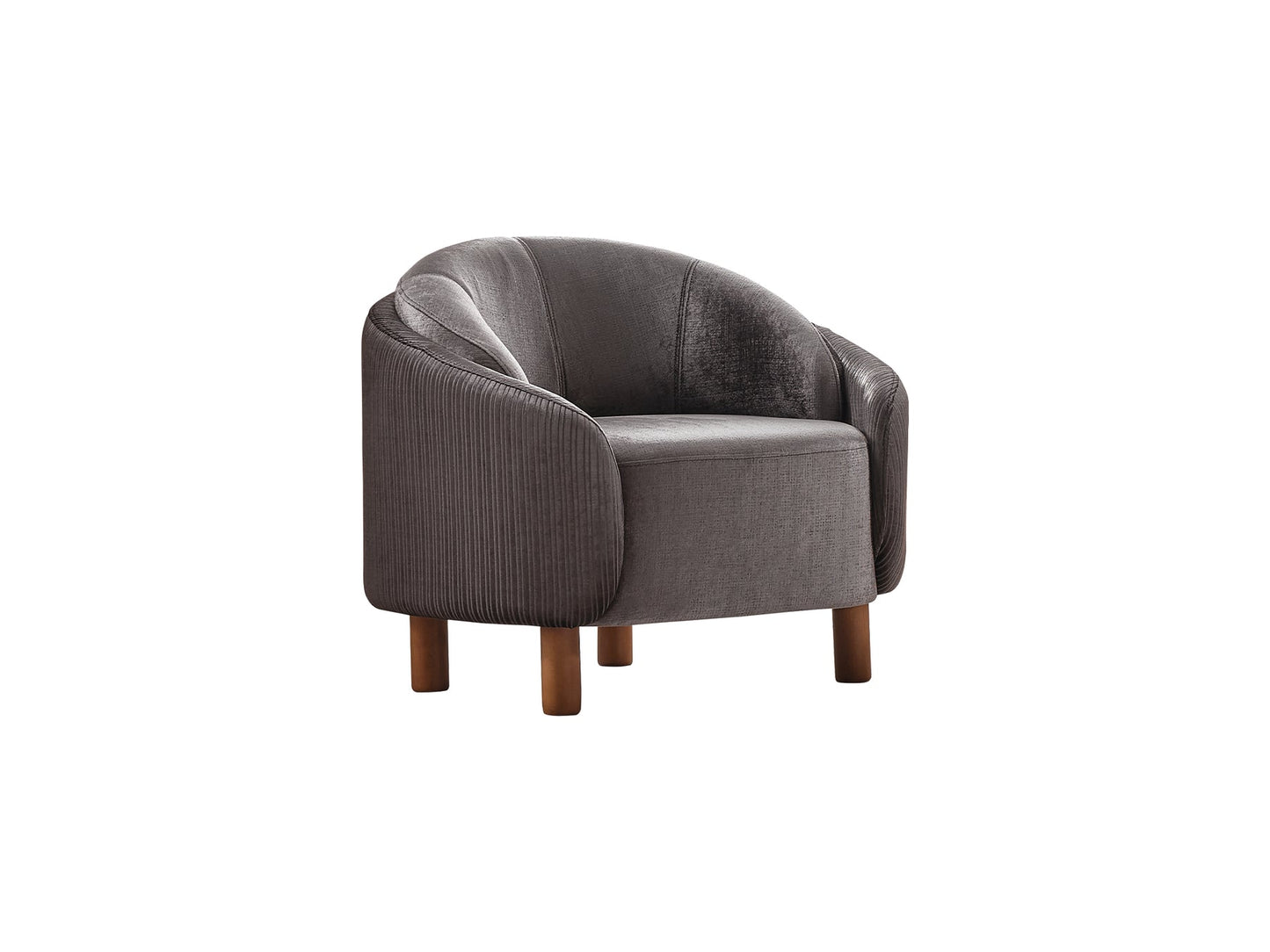 Alessa 4-pieces (2 Sofa & 2 Chair) Livingroom Set Grey