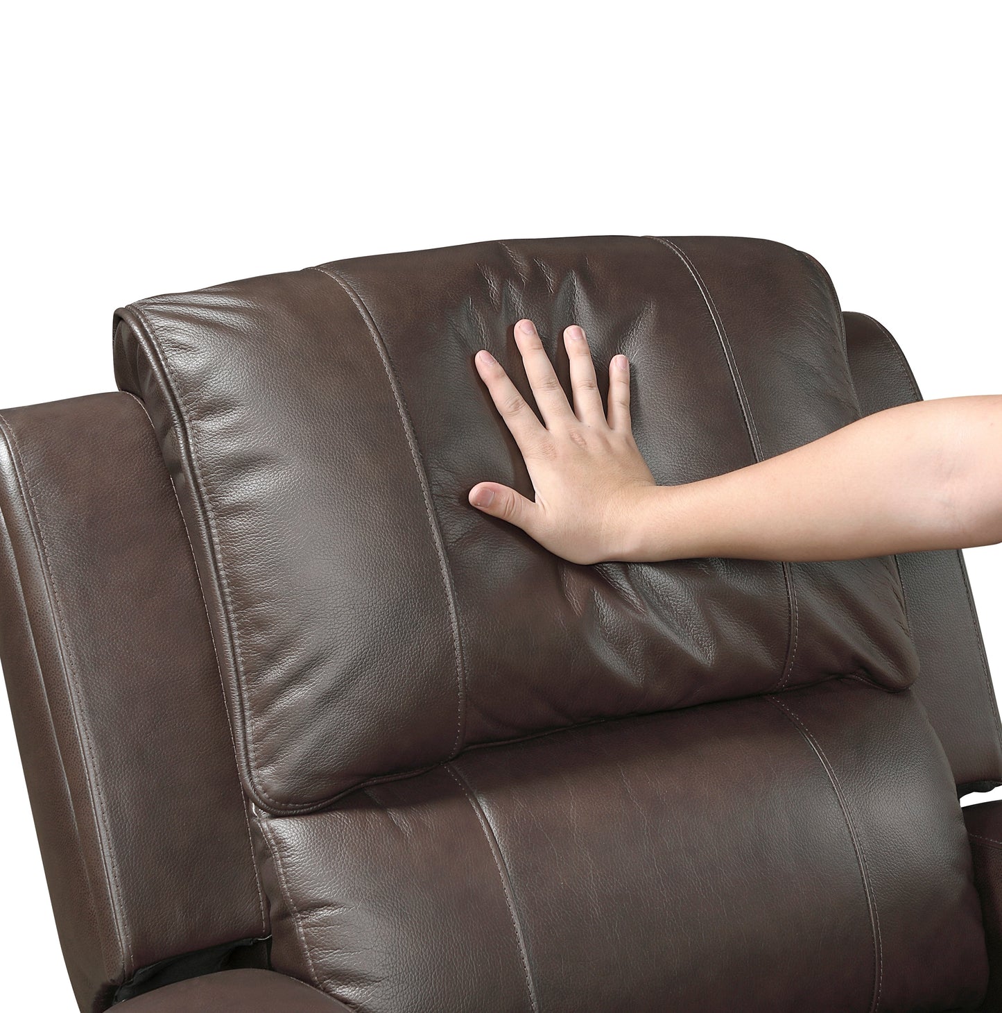 Austin Brown GENUINE LEATHER Reclining Set 9735