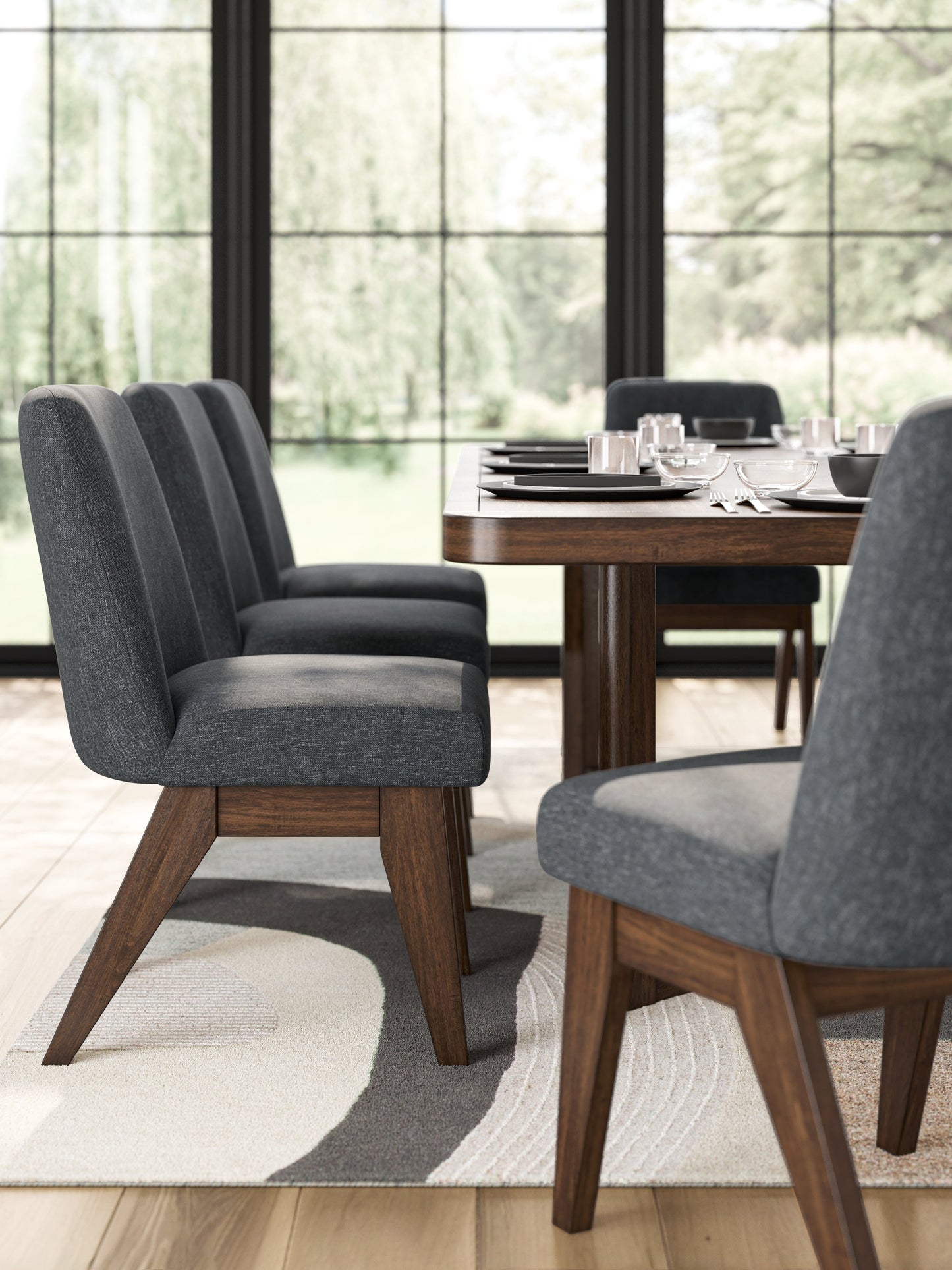 Dilenno Dark Brown Extendable Dining Room Set 85735