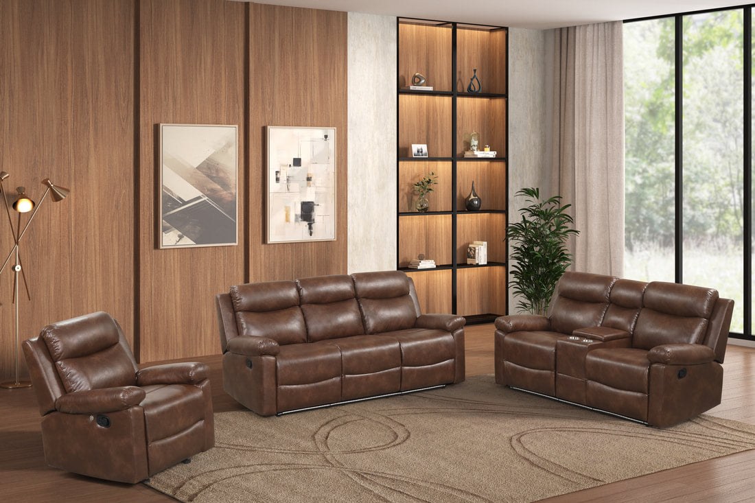 Isabel Brown Leather Reclining Set