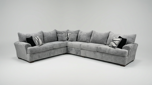 Rizz Grey Fabric Sectional S360