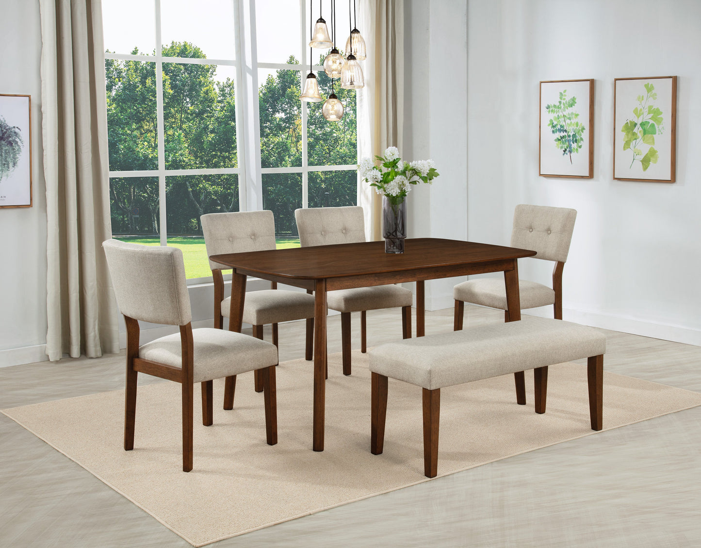 Gregory Beige/Brown Dining Set 2230