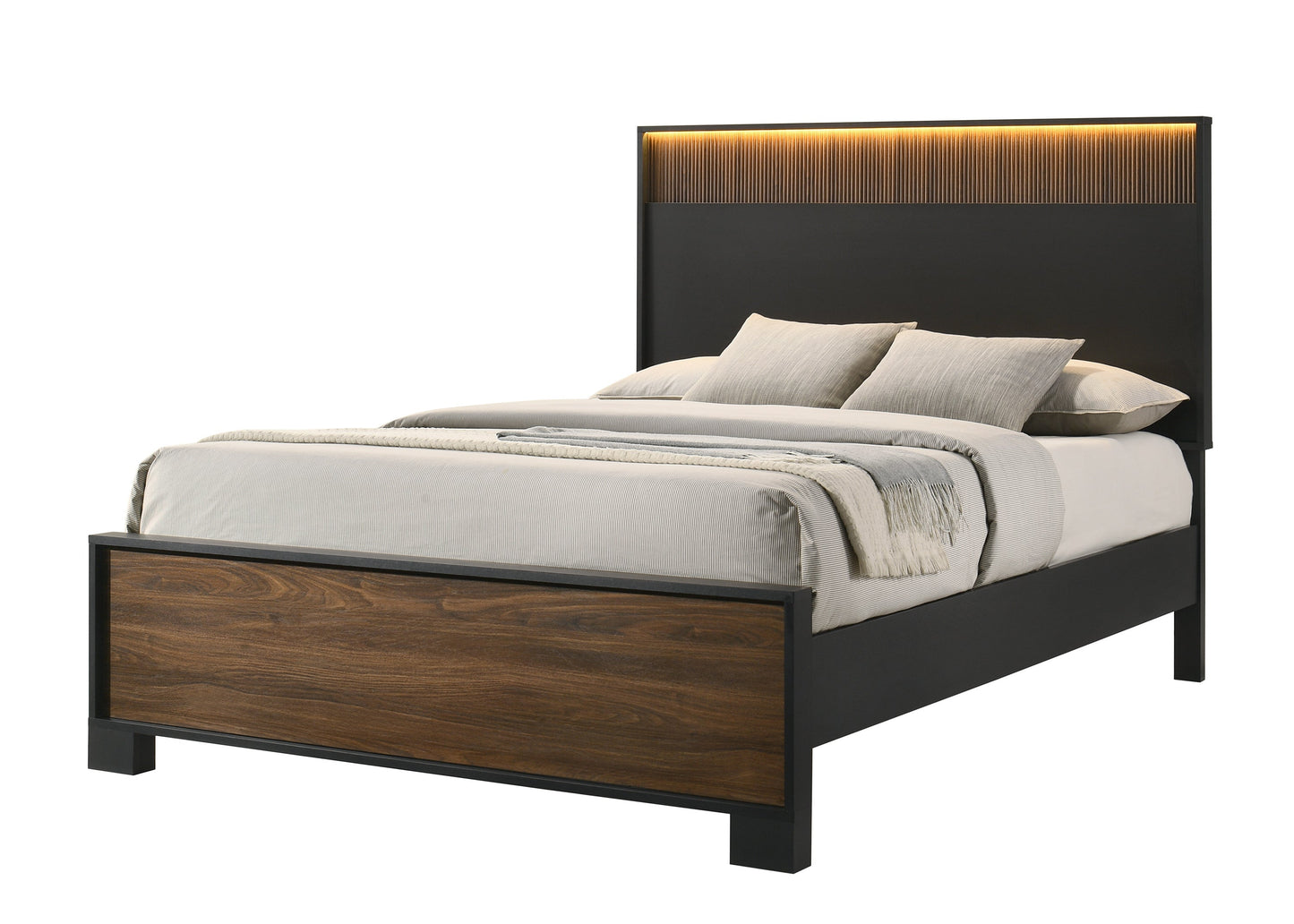 Nemy Brown LED Panel Bedroom Set B6950