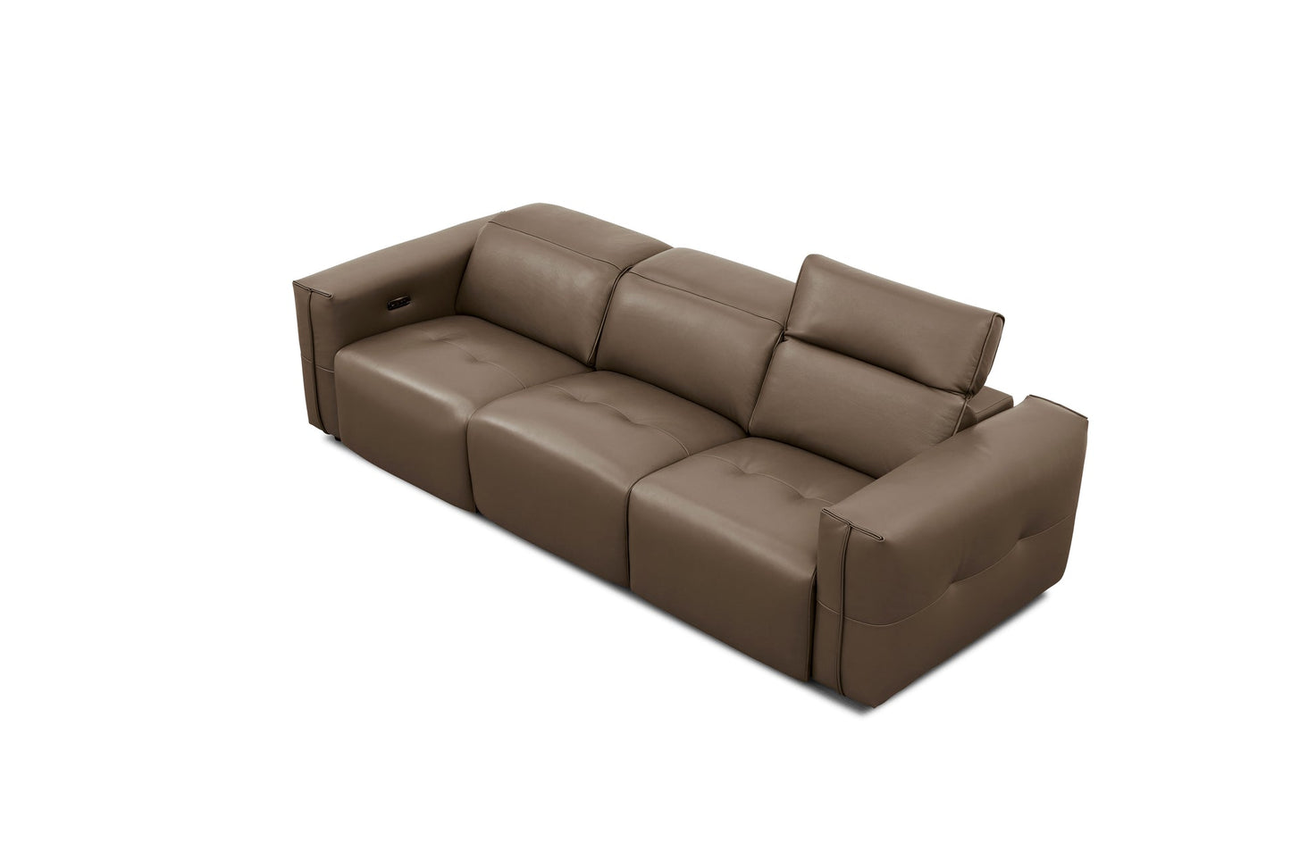 Ember Brown Italian Leather/Match POWER Reclining Sofa and Loveseat (3+2) MI-2500