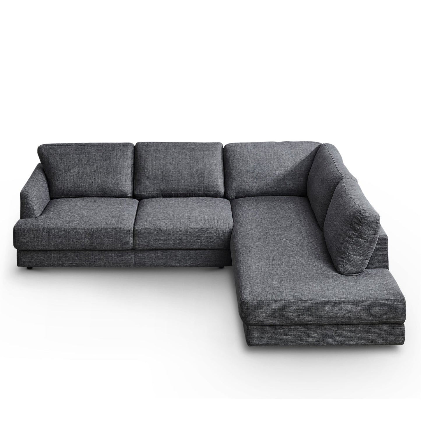 Glander 108" Grey Linen Sectional Sofa Right Facing