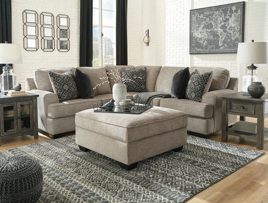 Bovarian Stone 2pc Sectional Sofa with Ottoman 56103