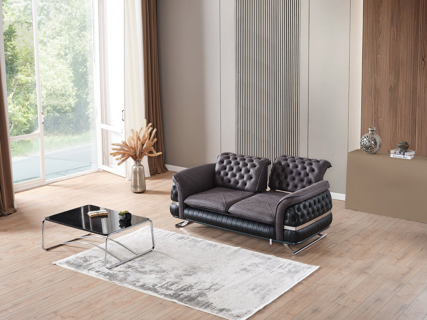 Bravo 3-pieces (Sofa & Loveseat & Chair) Livingroom Set Black