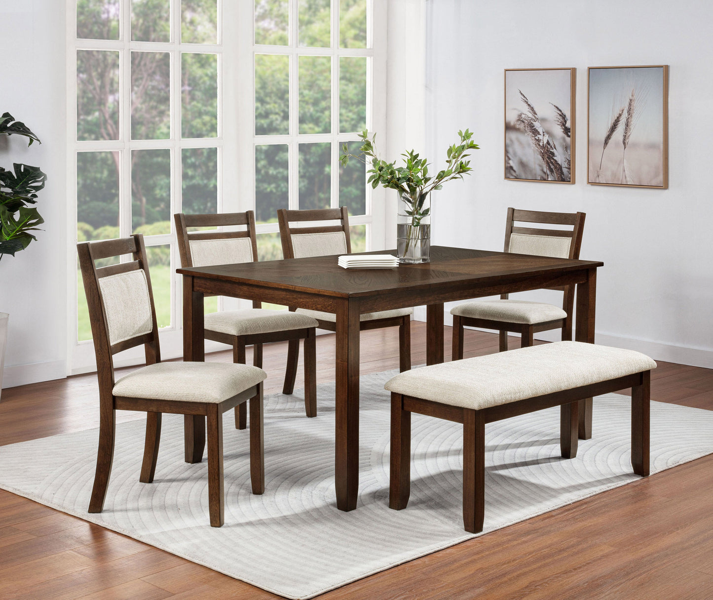 Avasa Brown 6pc Dining Room Set 2276