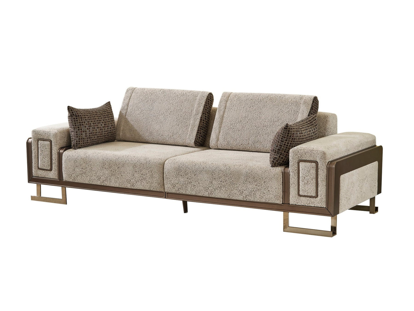 Nirvana 4-pieces (2 Four Seat Sofa & 2 Chair) Livingroom Set Beige