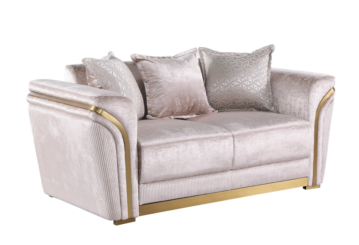 Torino Collection Champagne Living Room Set S1005
