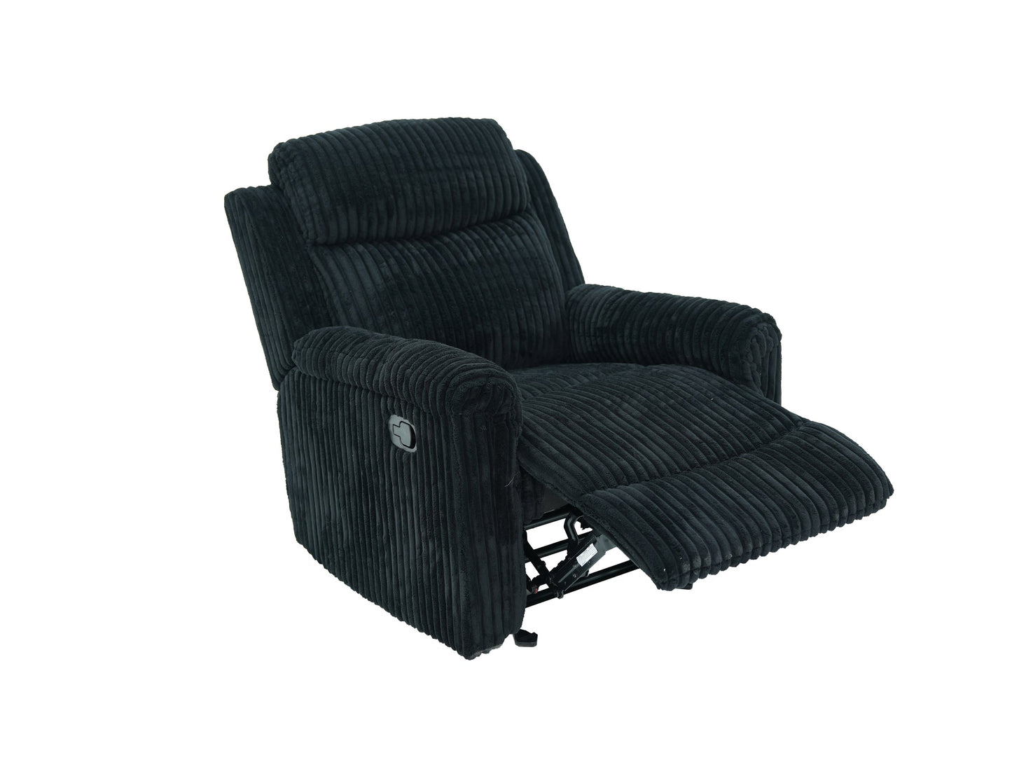 Grace Black Corduroy 3pc Reclining Living Room Set  S8585