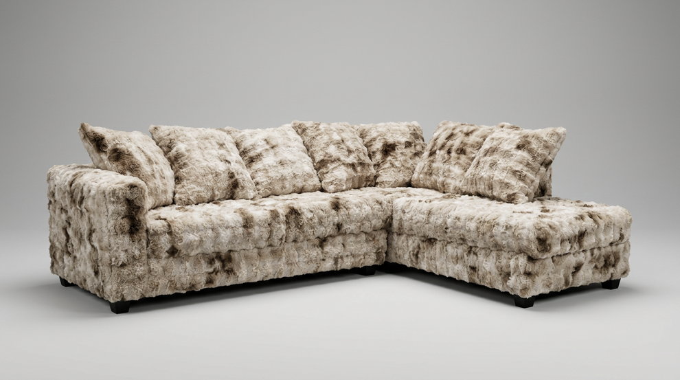 Mamba Beige Fabric Sectional