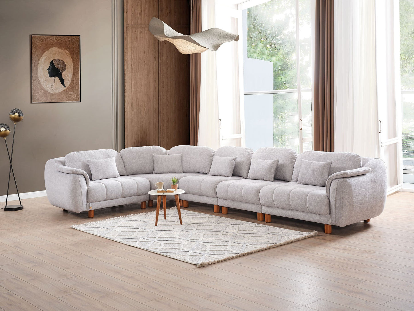 Windy Grey Modular Sectional Sofa