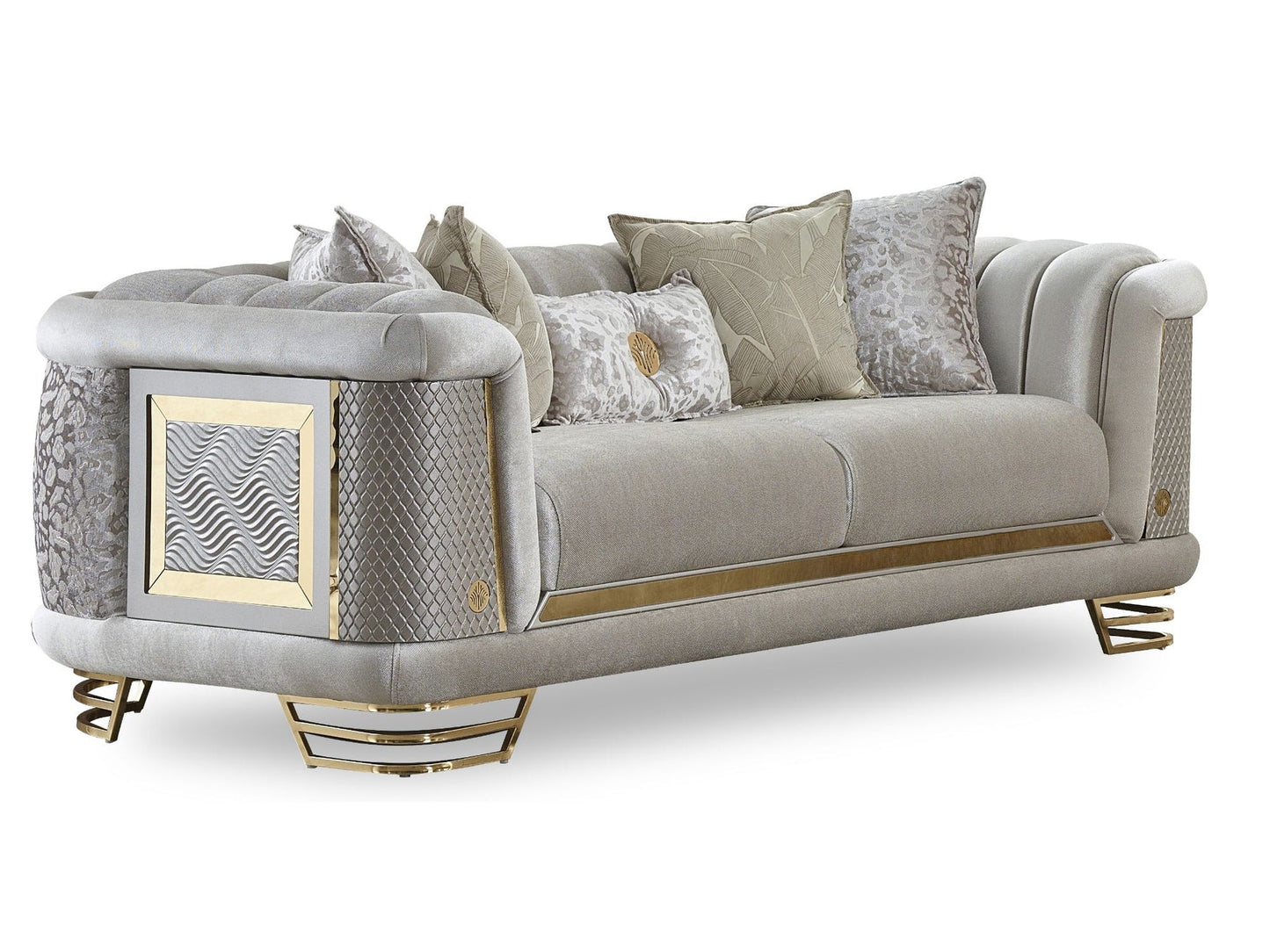 Romans 3-pieces (Sofa & Loveseat & Chair) Livingroom Set Cream