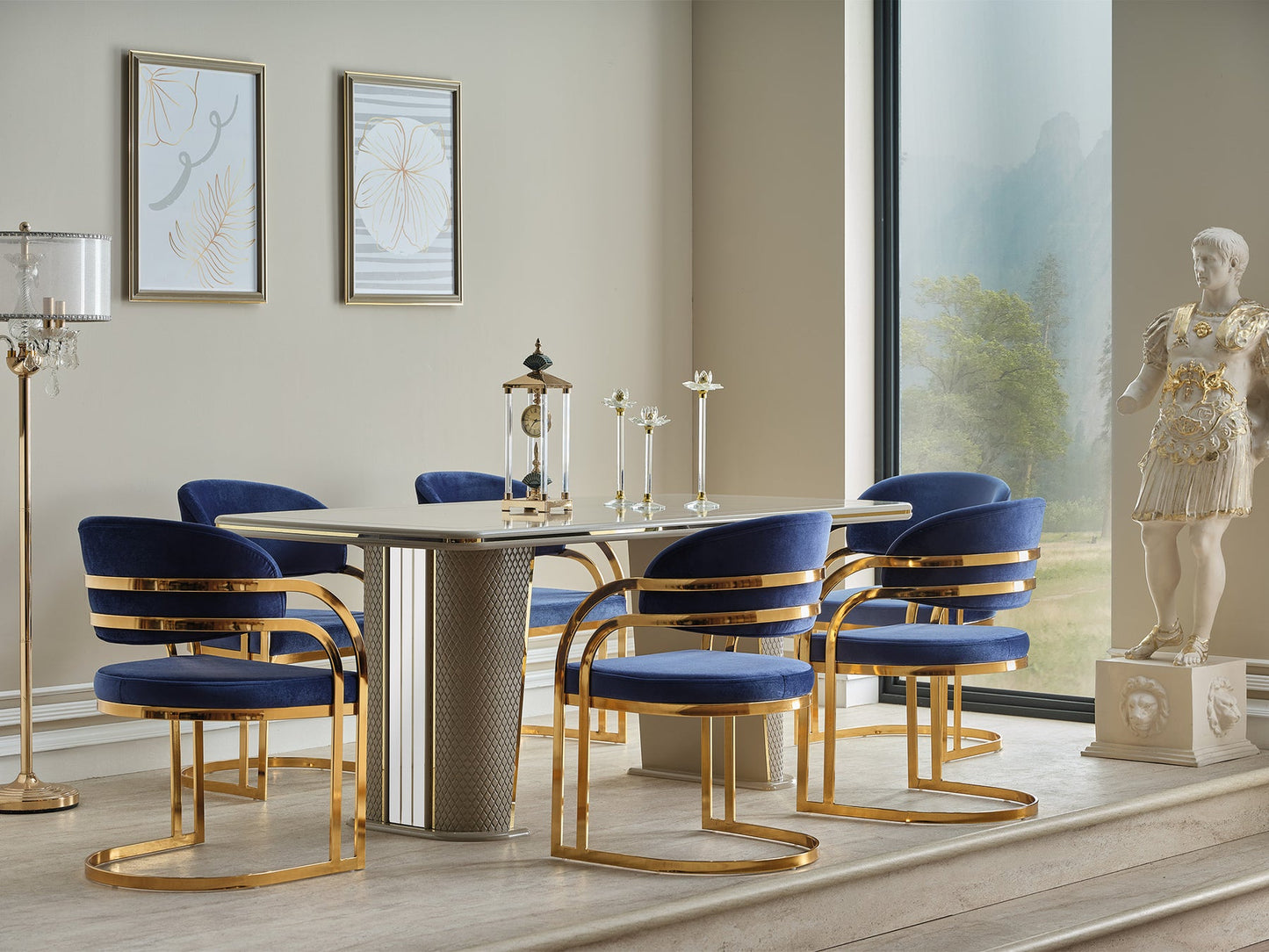 Romans Diningroom Set (76"Dining Table & 6 Dining Chair)
