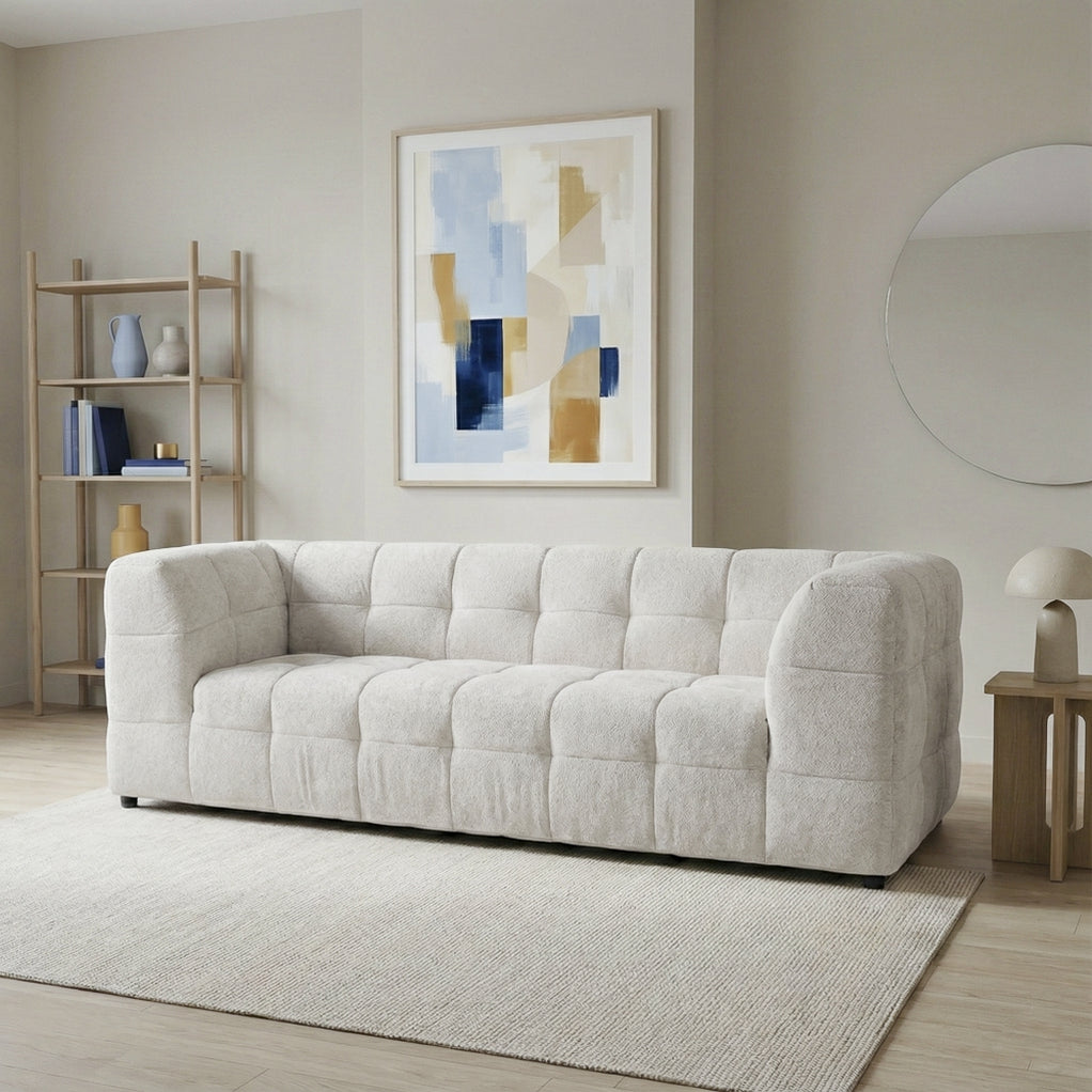 Swain Modern Beige Boucle Sofa