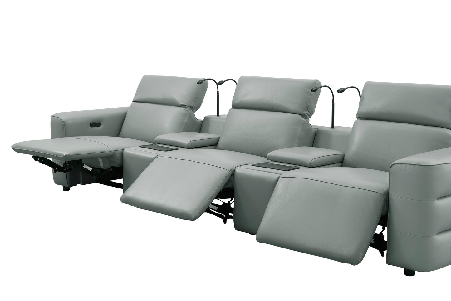 Diamante Grey 3pc POWER Reclining Sofa MI-2515