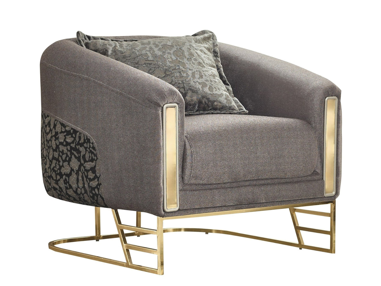 Romans 3-pieces (Sofa & Loveseat & Chair) Livingroom Set Grey