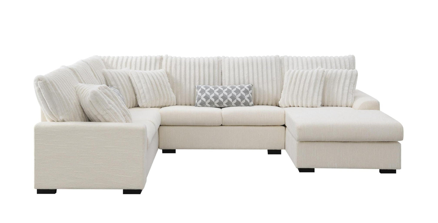 Brady Beige Fabric 4pc Sectional S1801
