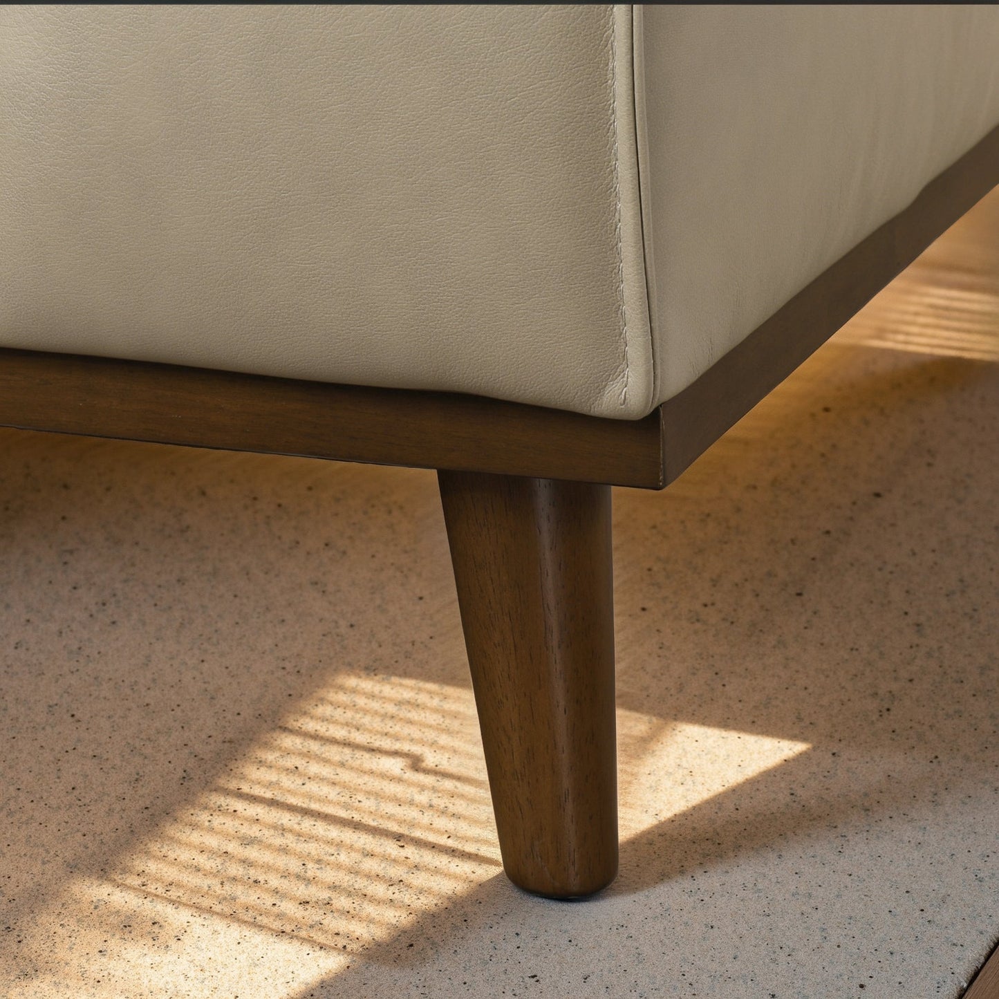 Kerrville Beige Genuine Leather Left Sectional