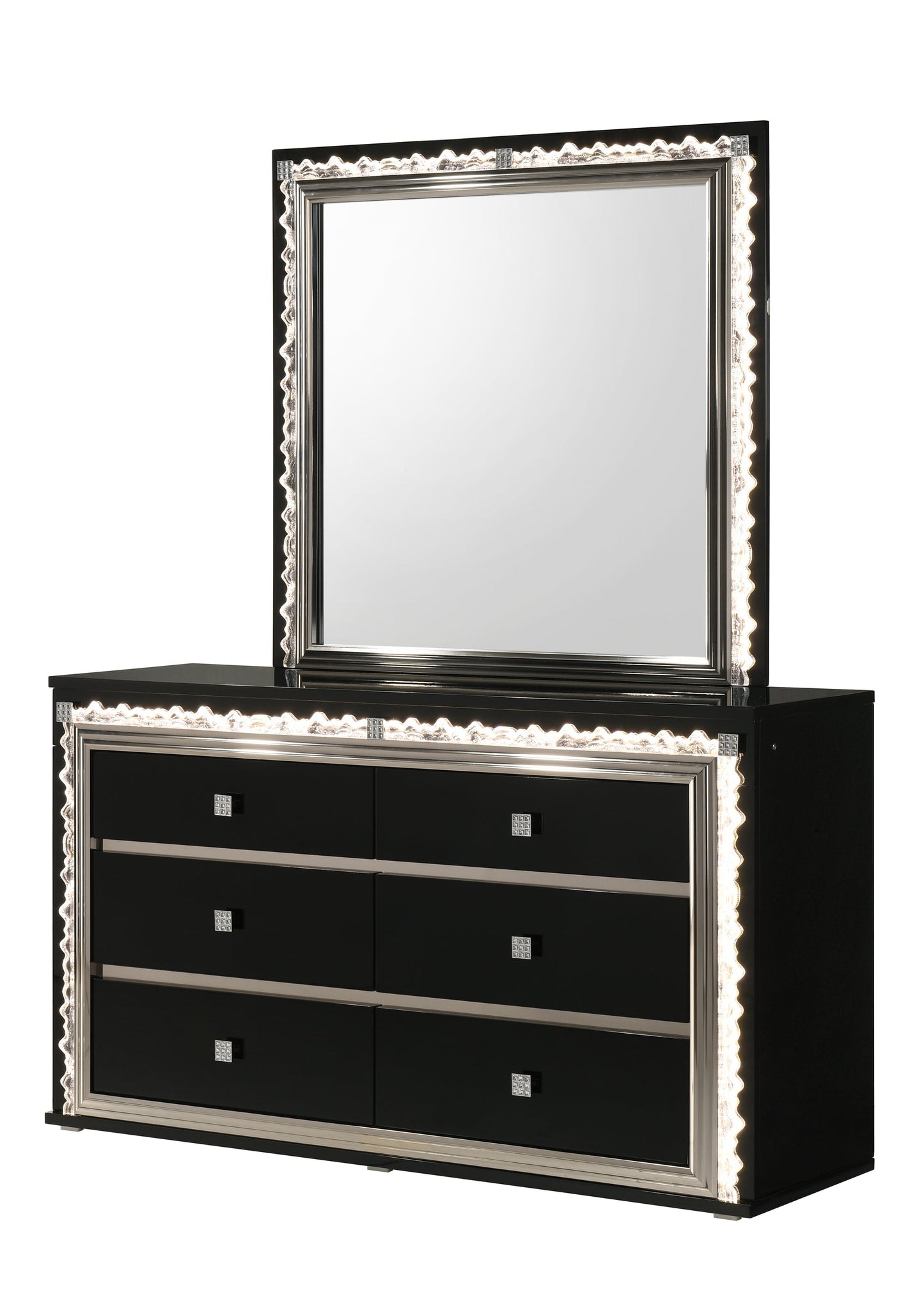 Marco Black LED Bedroom Set  B30